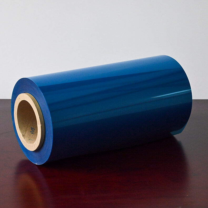 Blauwe kleur PET mylar Polyester film 100mic Polyester film Polyester afdekfilm